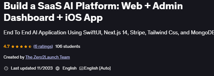 Imágenes · Construye una SaaS AI Plataforma: Web + Admin Dashboard + iOS Aplicaciones 2023-10