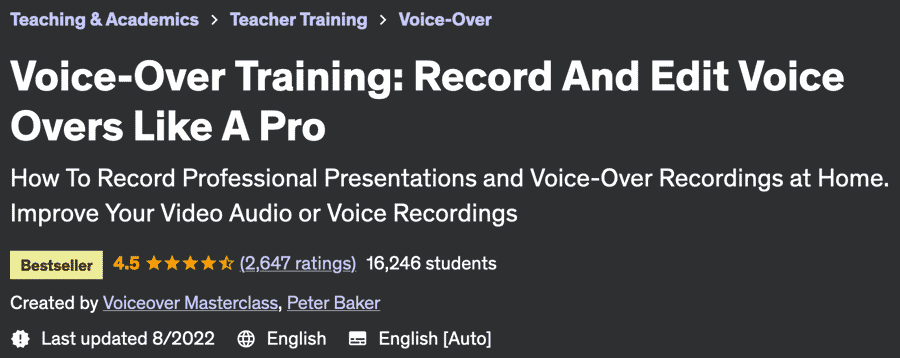 画像 · Voice-Over トレーニング: 録音と編集 Voice Overs Like A Pro 2021-12
