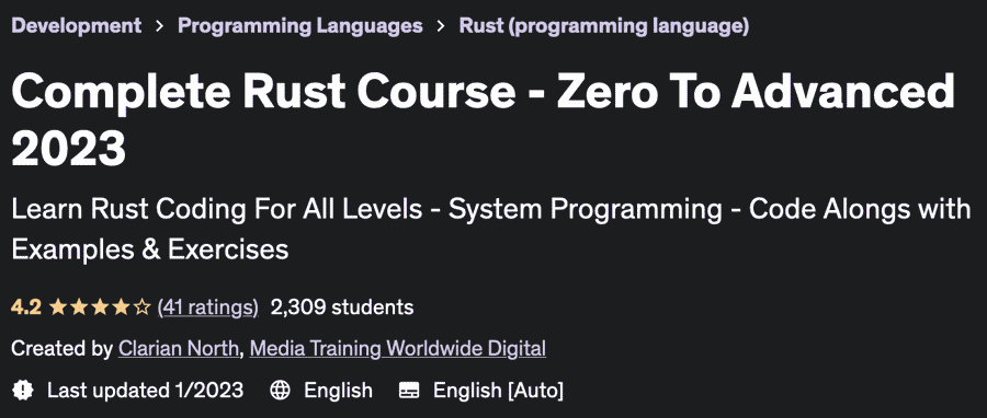 Pictures · Udemy — Complete Rust Course – Zero To Advanced 2023 2023-1
