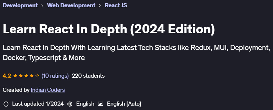 Pictures · Udemy — Learn React In Depth (2024 Edition) 2024-1