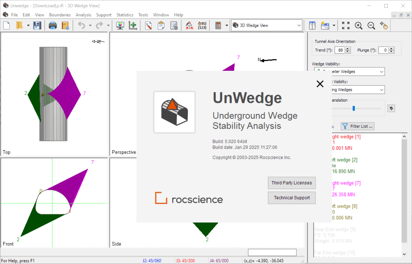 Pictures · Rocscience UnWedge 5.0 x64
