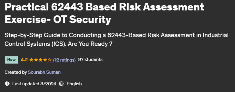 Pictures · Udemy — Practical 62443 Based Risk Assessment Exercise- OT Security 2024-8