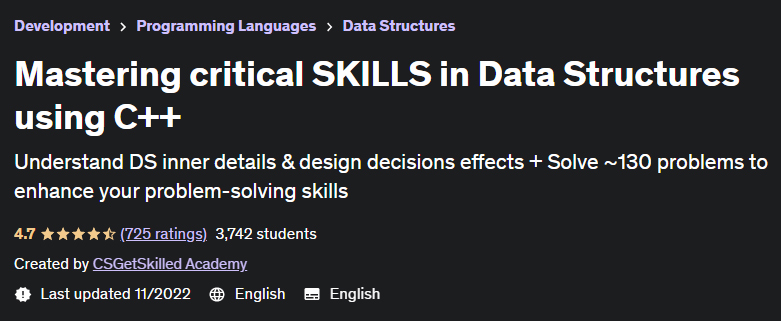 Pictures · Udemy — Mastering critical SKILLS in Data Structures using C++ 2022-11