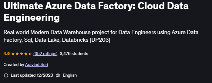 الصور · المصنع الأخير لـ Azure Data Factory: Cloud Data Engineering 2023-12