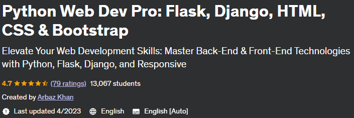 Pictures · Python Web Dev Pro: Flask, Django, HTML, CSS & Bootstrap 2023-4