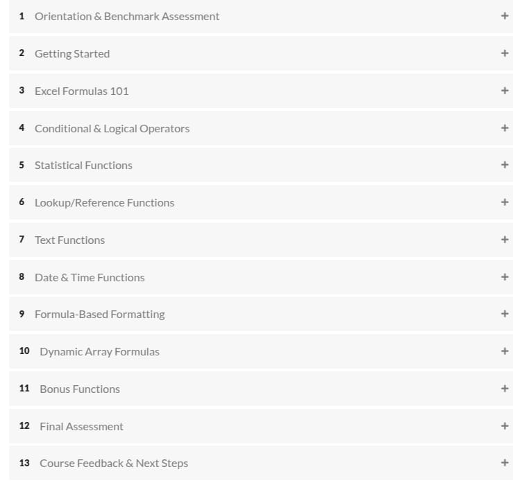 コースのトピック · Maven Analytics - Excel フォーミュラと機能 2021-12