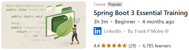 Pictures · LinkedIn — Spring Boot 3 Essential Training 2025-2