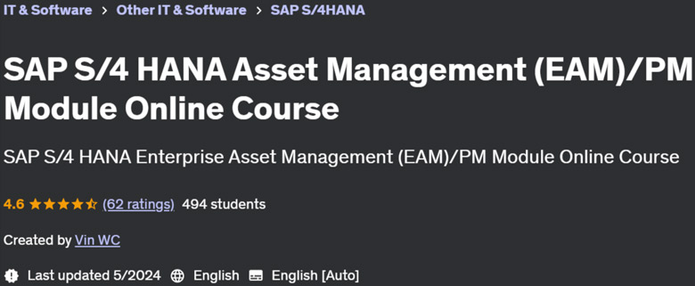 Pictures · Udemy — SAP S/4 HANA Asset Management (EAM)/PM Module Online Course 2024-2