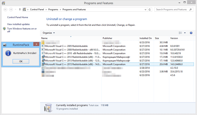 Pictures · RuntimePack 21.7.30 Full x86/x64