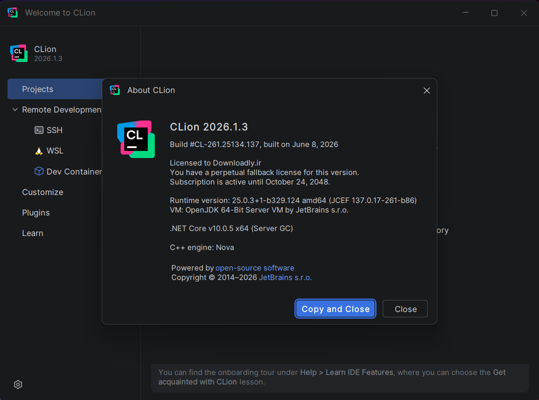 Pictures · JetBrains CLion 2026.1.3 Windows/Linux/macOS