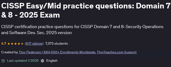 Pictures · Udemy — CISSP Easy/Mid practice questions: Domain 7 & 8 – 2025 Exam 2025-1
