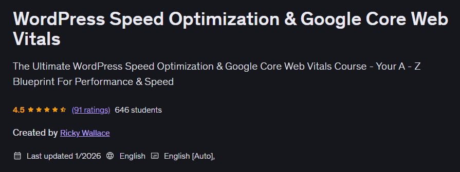 Images · Optimisation de la vitesse WordPress et les vitales Web de Google Core 2026-1
