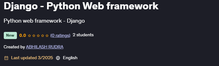 Bilder · Django – Python Web Framework 2025-3