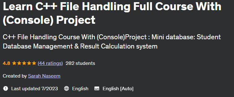 Pictures · Udemy — Learn C++ File Handling Full Course With (Console) Project 2021-9