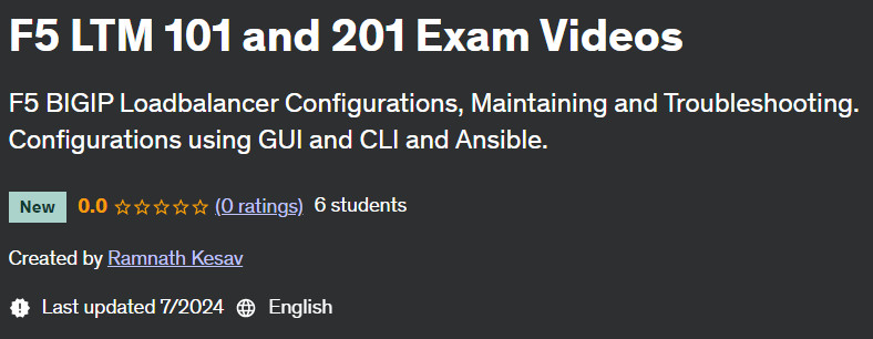 Pictures · Udemy — F5 LTM 101 and 201 Exam Videos 2024-7