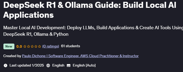 Pictures · Udemy — DeepSeek R1 & Ollama Guide: Build Local AI Applications 2025-1