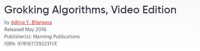 Pictures · Oreilly – Grokking Algorithms Video Edition 2019-1