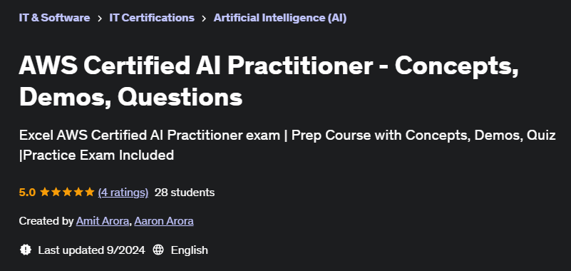 Pictures · Udemy — AWS Certified AI Practitioner – Concepts, Demos, Questions 2024-9