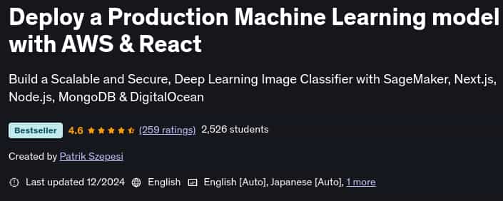 Pictures · Udemy — Deploy a Production Machine Learning model with AWS & React 2024-12