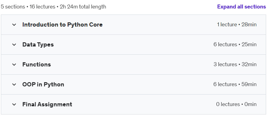 Course topics · Learn Python By Doing Practical Tasks 2024-6