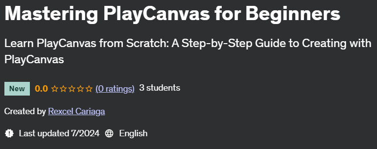 Pictures · Mastering PlayCanvas for Beginners 2024-7