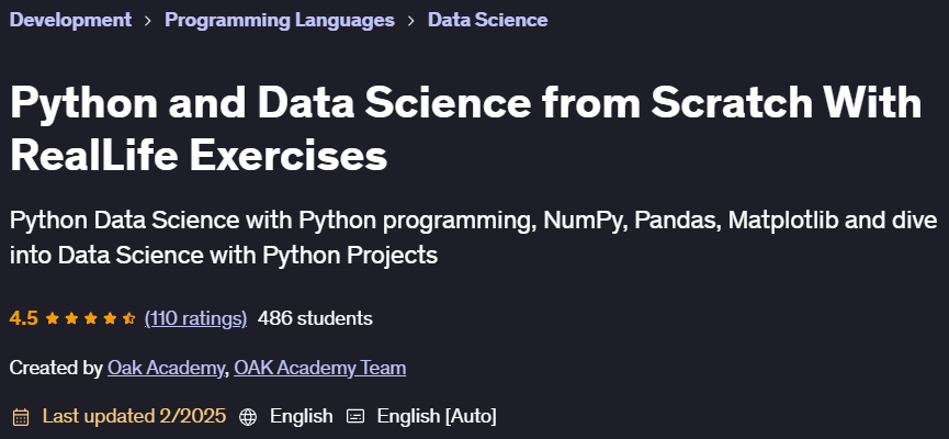 Pictures · Udemy — Python and Data Science from Scratch With RealLife Exercises 2024-2