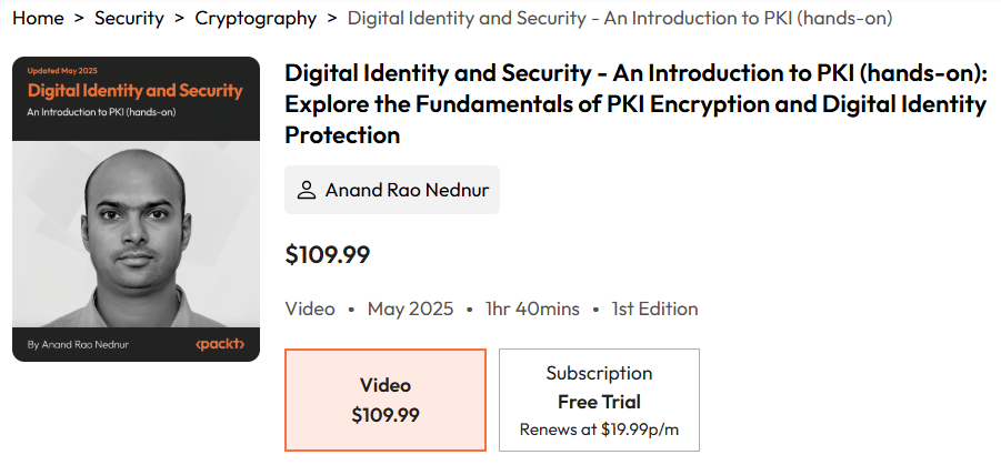 تصاویر · PacktPub – ڈیجیٹل شناخت اور سیکورٹی – PKI کے لئے ایک پیشکش (ہاتھ پر) 2025-5