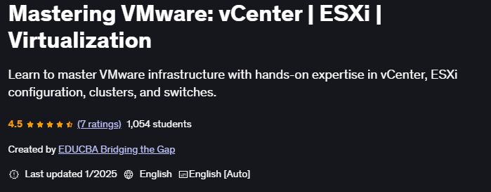 Images · Maîtrise de VMware: vCenter de Virtualisation ESXi 2025-1