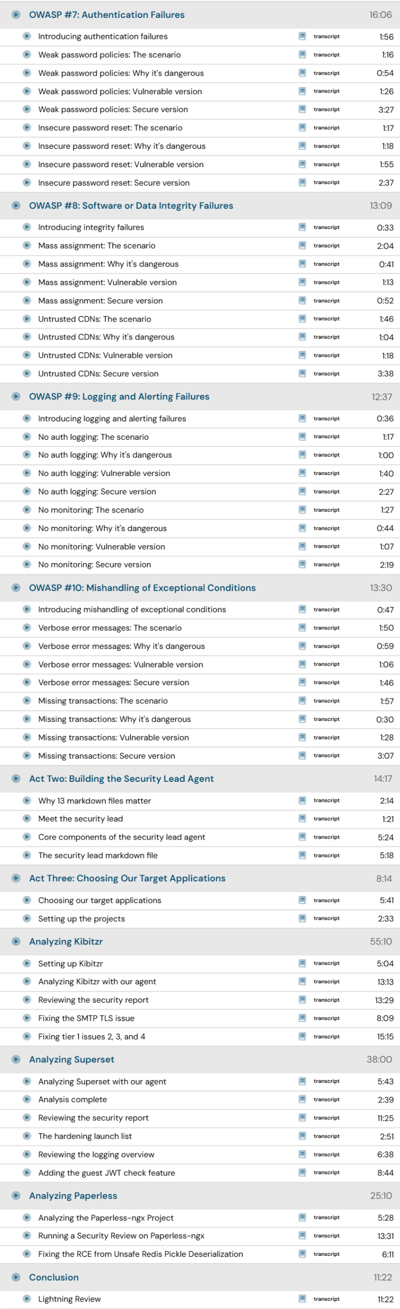 Pictures · Talk Python – Python Web Security: OWASP Top 10 with Agentic AI Course 2026-5