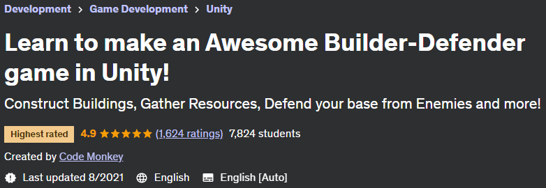 Pictures · Udemy — Learn to make an Awesome Builder-Defender game in Unity! 2021-8