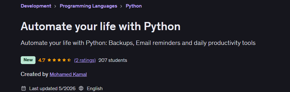 Pictures · Udemy — Automate your life with Python 2026-5