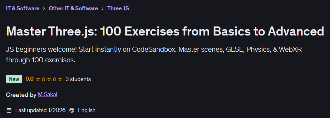 Pictures · Master Three.js: 100 Exercises from Basics to Advanced 2026-1