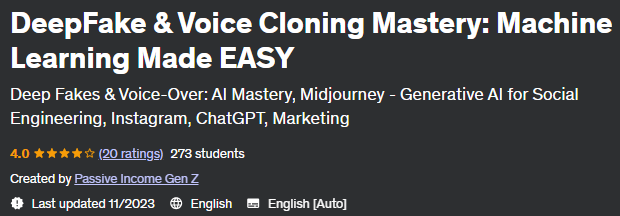 Pictures · Udemy — DeepFake & Voice Cloning Mastery: Machine Learning Made EASY 2023-8
