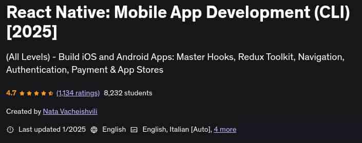 Pictures · Udemy — React Native: Mobile App Development (CLI) [2025] 2025-1