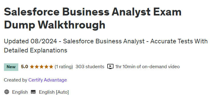 Pictures · Udemy — Salesforce Business Analyst Exam Dump Walkthrough 2024-8