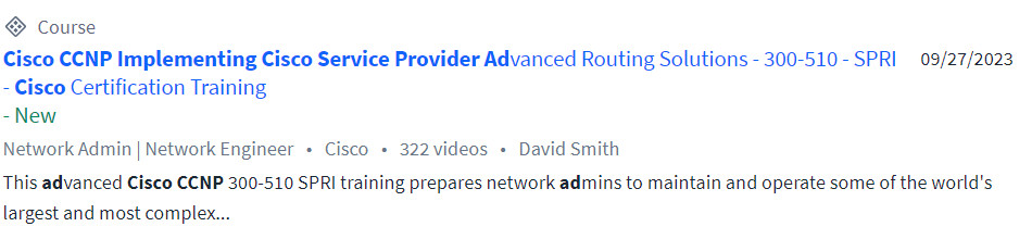Pictures · CBTNuggets — Cisco CCNP Implementing Cisco Service Provider Advanced Routing Solutions (300-510 SPRI) Online Training 2023-11
