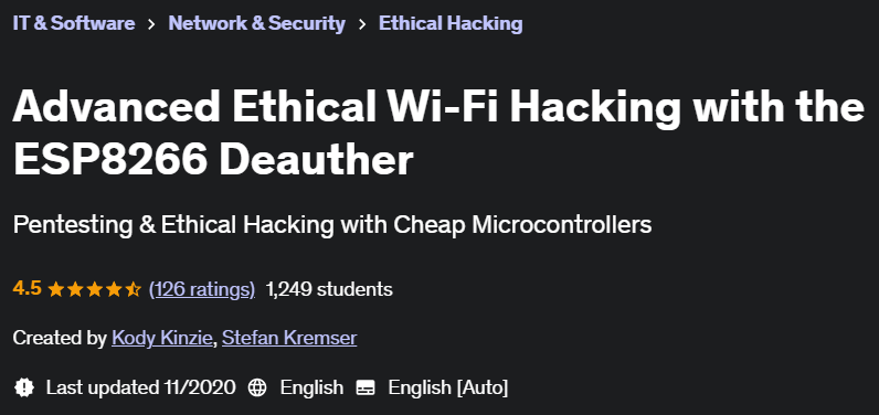 Pictures · Advanced Ethical Wi-Fi Hacking with the ESP8266 Deauther 2020-9