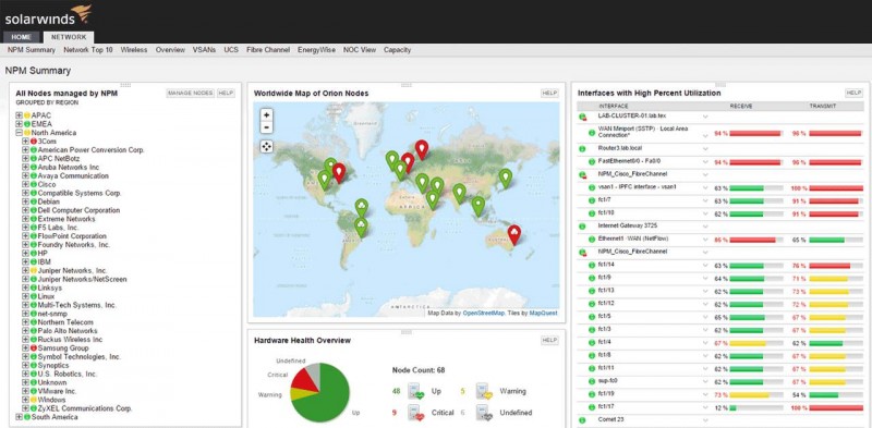 Pictures · SolarWinds Network Performance Monitor (NPM) 12.0.1 / Orion Package 12.1