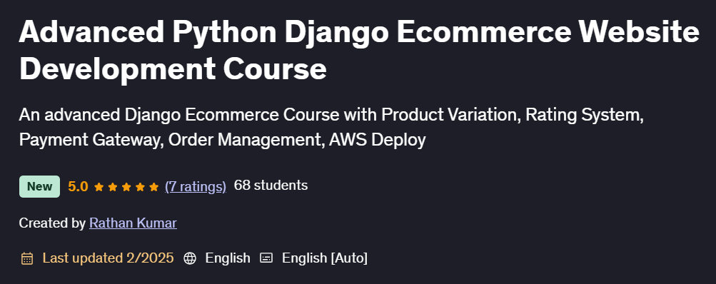 Pictures · Advanced Python Django Ecommerce Website Development Course 2025-2