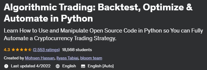 Pictures · Algorithmic Trading: Backtest, Optimize & Automate in Python 2022-4
