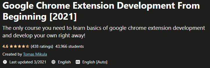Pictures · Google Chrome Extension Development From Beginning [2021] – 2021-3