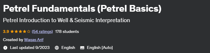 Pictures · Udemy — Petrel Fundamentals (Petrel Basics) 2022-7