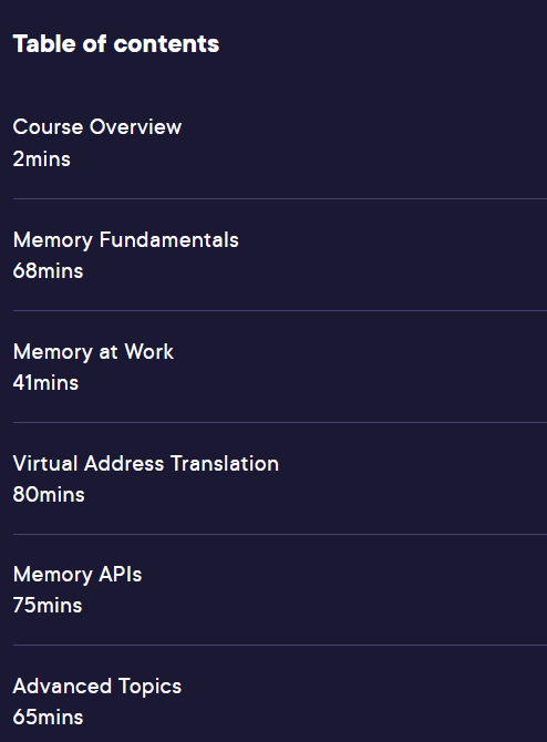 Course topics · Windows 11 Internals: Memory Management 2022-12