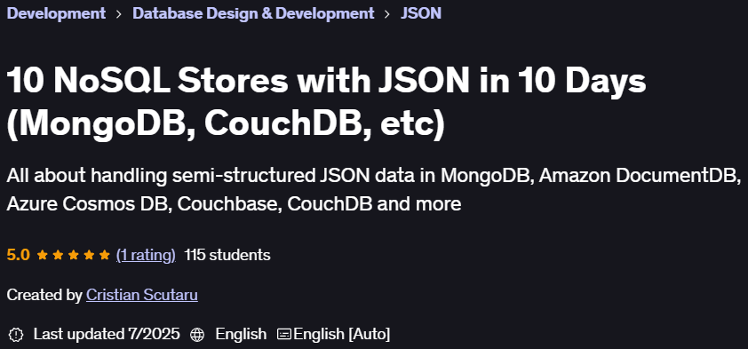 Pictures · Udemy — 10 NoSQL Stores with JSON in 10 Days (MongoDB, CouchDB, etc) 2025-3