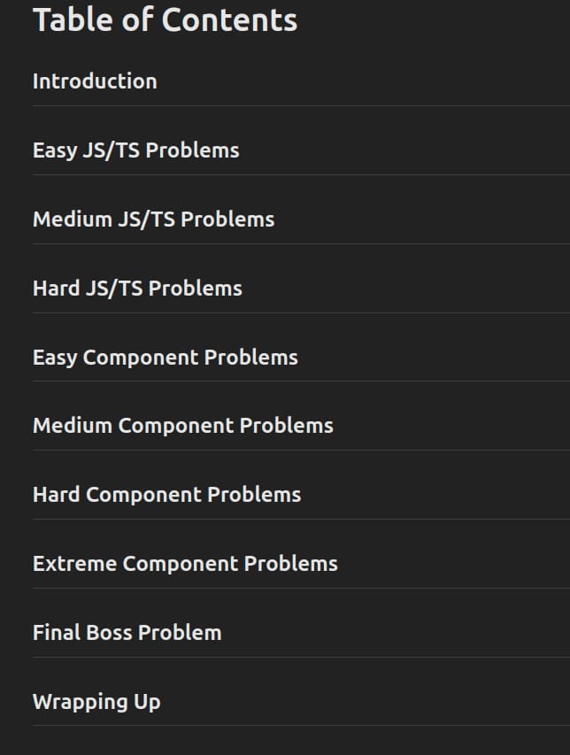 Course topics · Frontend Masters — Senior Level Frontend Interview Prep 2026-4