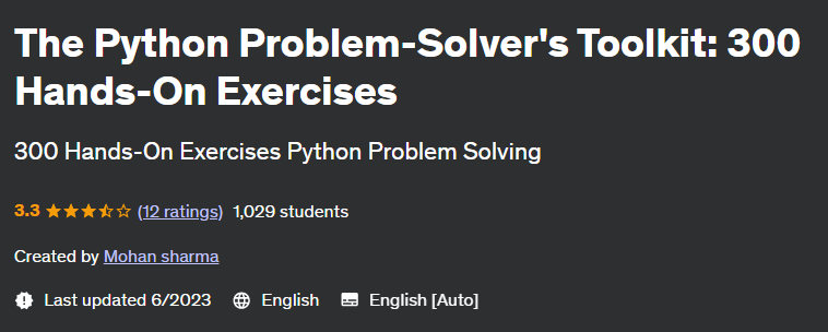 Pictures · Udemy — The Python Problem-Solver’s Toolkit: 300 Hands-On Exercises 2023-5
