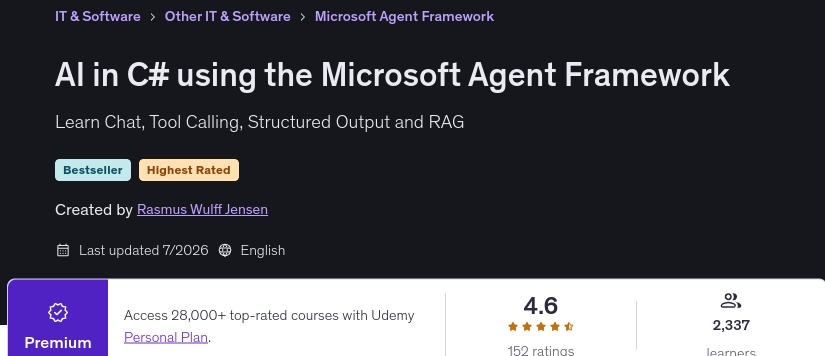 Pictures · AI in C# using the Microsoft Agent Framework 2026-7