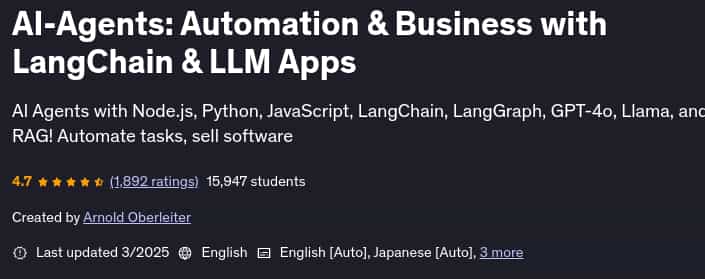 Images · AI-Agents: Automation & Business avec LangChain & LLM Apps 2025-3