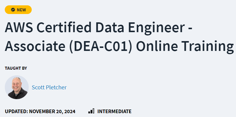 Pictures · CBTNuggets — AWS Certified Data Engineer – Associate (DEA-C01) Online Training 2024-11