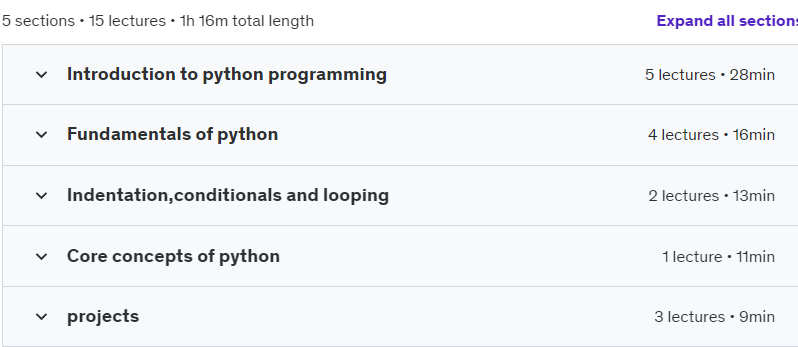 Course topics · Python for beginners 2024-6